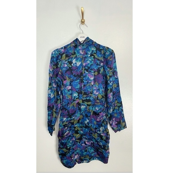 RONNY KOBO Annika Dress in Deep Indigo Multi Size X-Small - Picture 5 of 7